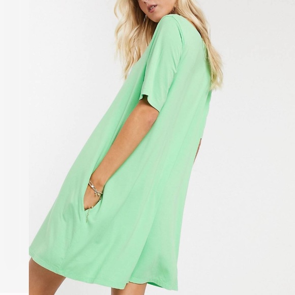 BRAND NEW SWING T SHIRT DRESS IN GREEN - Picture 5 of 12